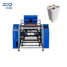 Factory direct sale automatic pre stretch film slitter rewinder machine